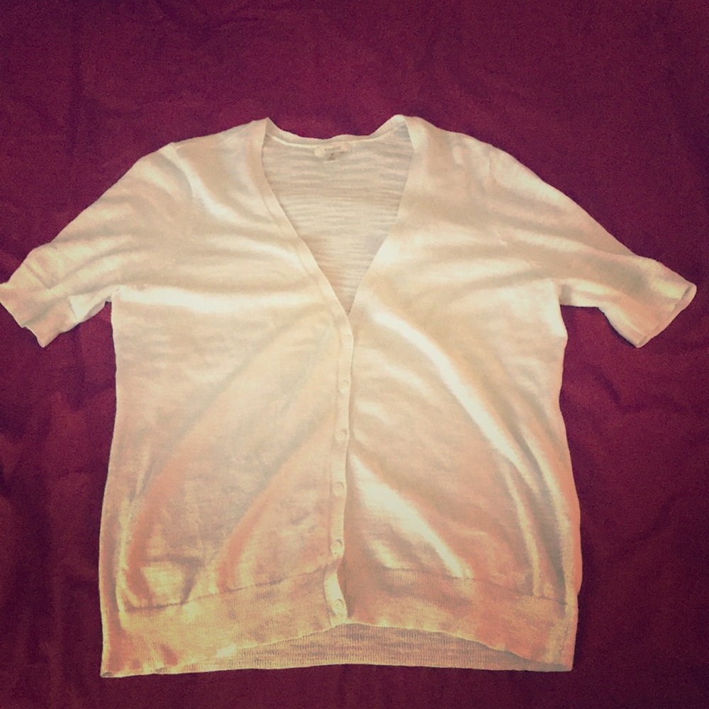 White Caslon Thin Cotton Cardigan